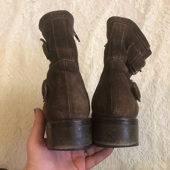 Sesto Meucci suede moto buckle boots - Picture 3 of 10